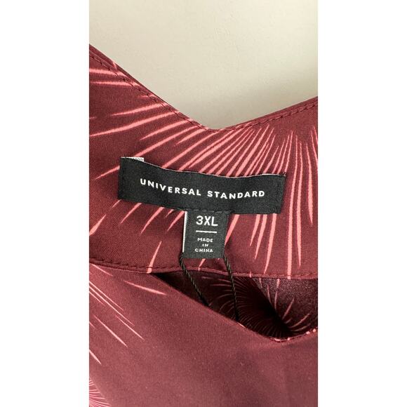 Universal Standard Shindig Satin Slip Dress Red Womens Plus Size 3X New - Picture 8 of 10